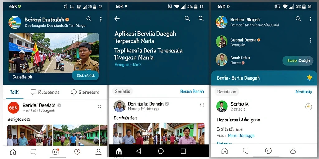 Antarmuka aplikasi Berita Daerah yang menawan dan informatif.