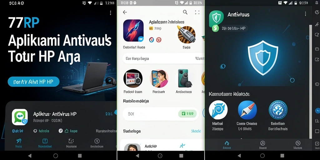 Antarmuka aplikasi 77RP yang menampilkan pemindaian antivirus secara real-time.