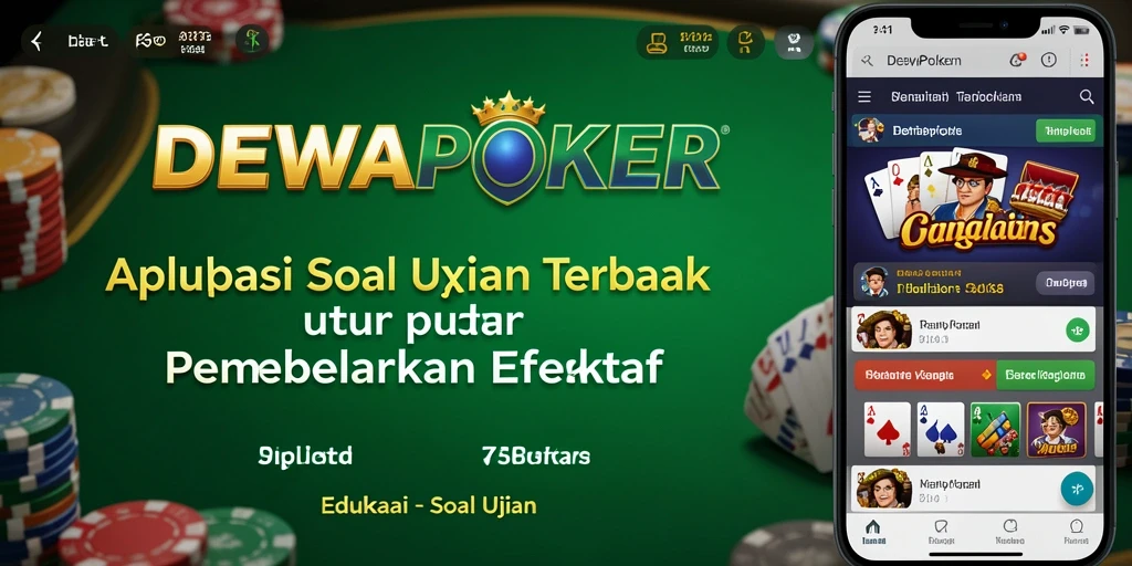 Antarmuka DEWAPOKER yang sederhana dan fungsional untuk Soal Ujian.