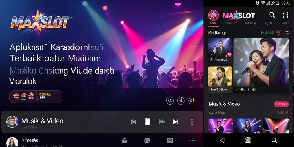 Tampilan antarmuka MAXSLOT yang menarik dan fungsional untuk karaoke.