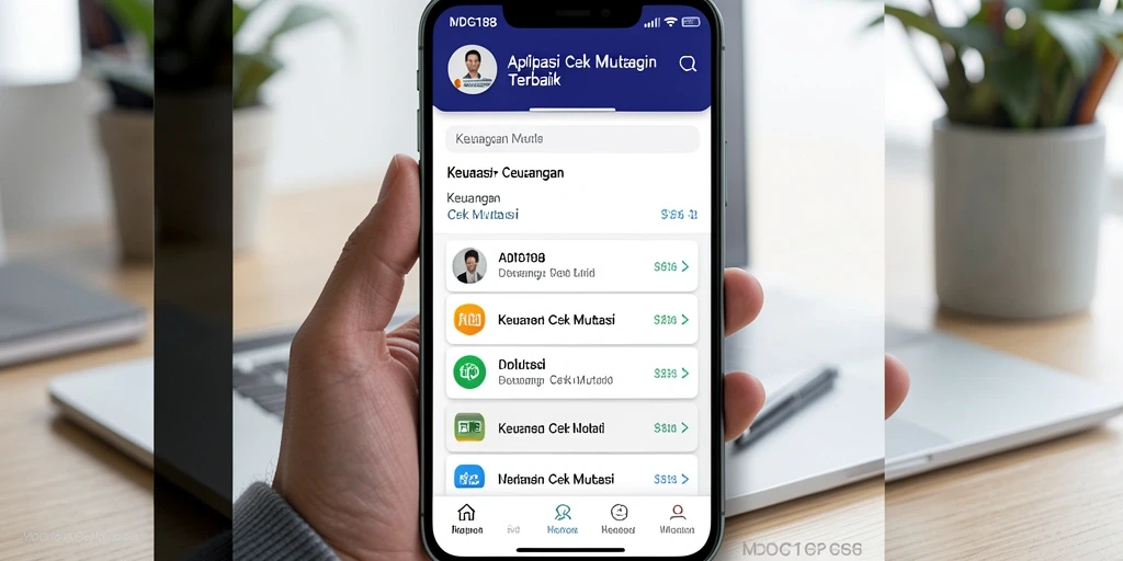Antarmuka MDG188 yang menampilkan fungsi Cek Mutasi.