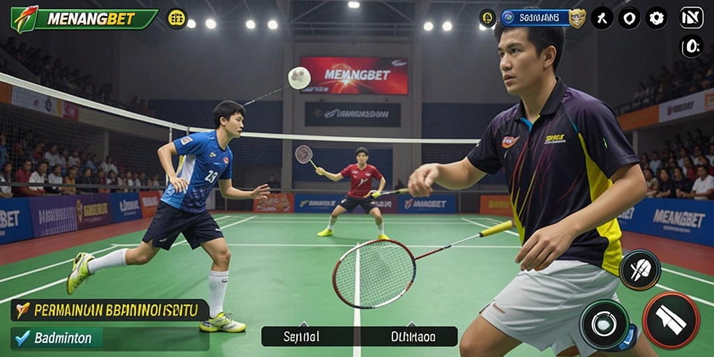 Tampilan antarmuka permainan Badminton yang menarik di MENANGBET.