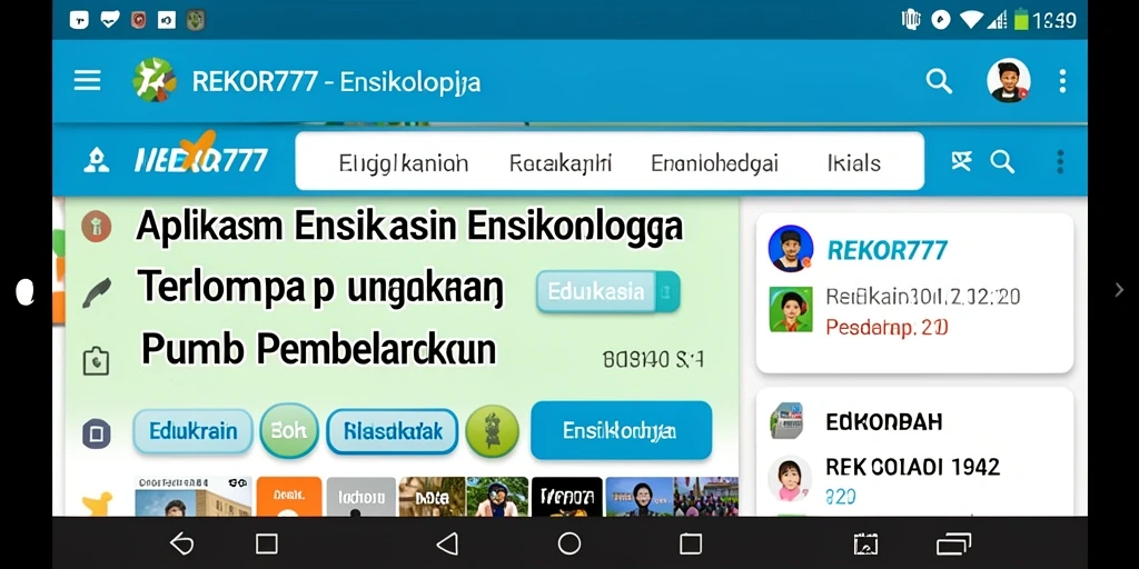 Tampilan antarmuka REKOR777 yang informatif dan mudah digunakan.