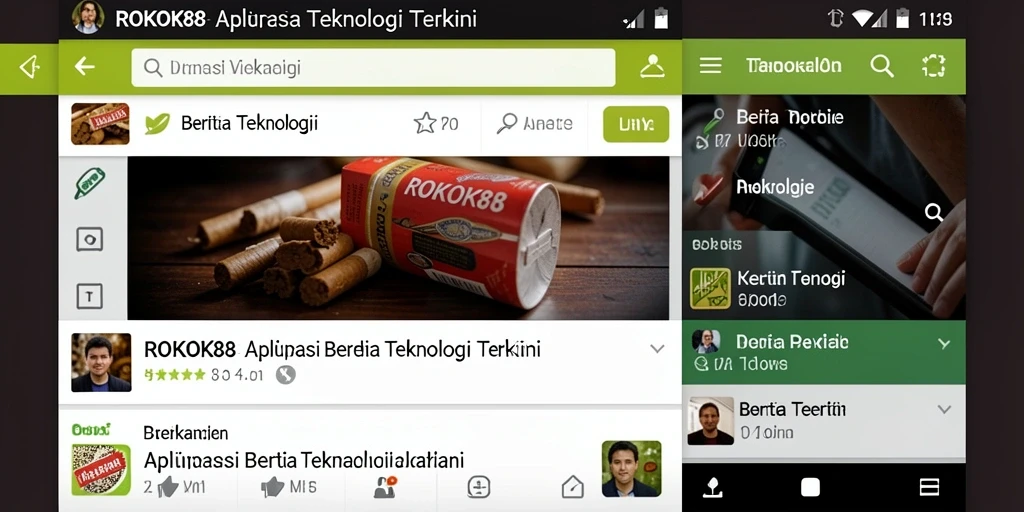 Antarmuka aplikasi ROKOK88 yang modern dan menarik.