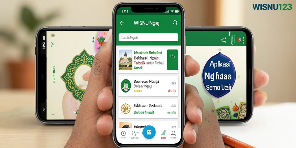 Antarmuka WISNU123 yang user-friendly dan intuitif untuk Belajar Ngaji.